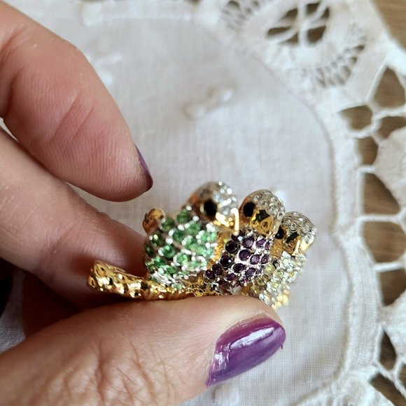 Butler Fac Fifth Avenue Collection brooch with 3 birds/parrots. - Picture 5 of 6